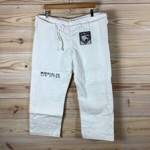 Falcon Jiu Jitsu Pants Mens A2 White Ripstop Mrkulic BJJ Martial Arts Gi Bottoms
